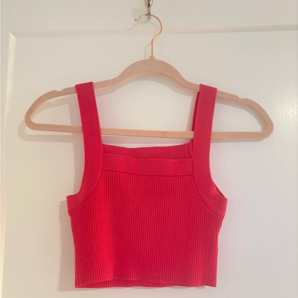 Floern’s Pink Ribbed Women's Top - Picture 2 of 2